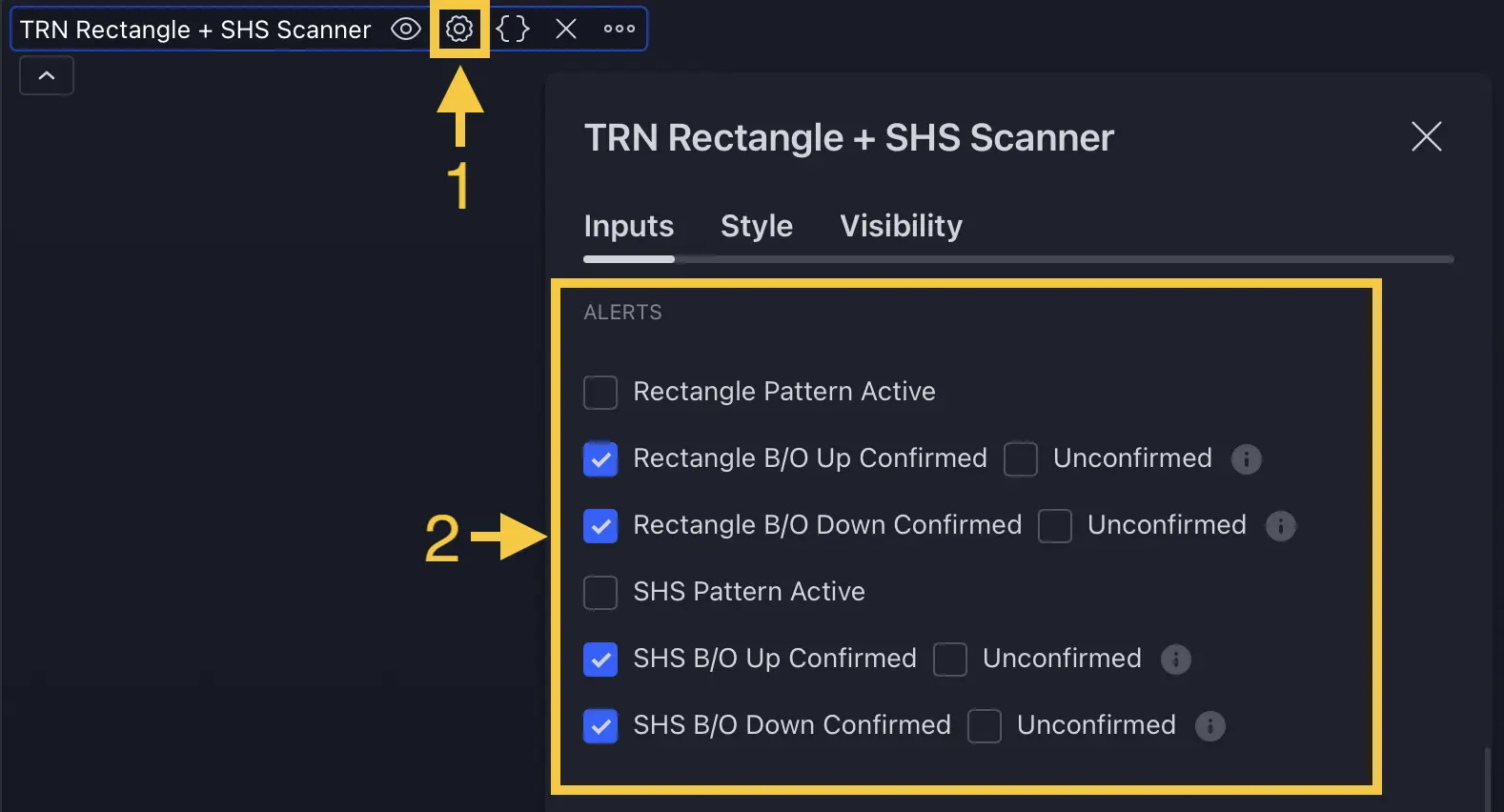 Alert Settings Interface